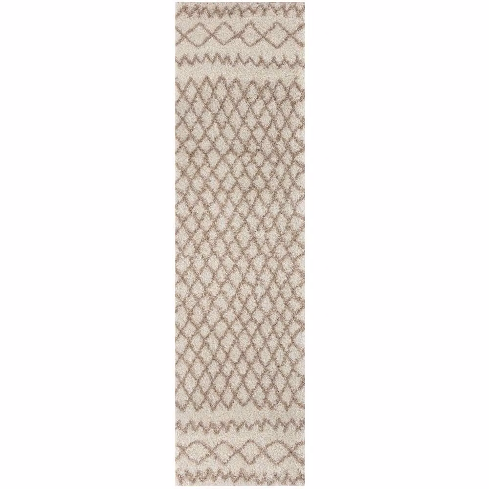 THE RUGS Soft Tangier High Pile Shaggy Moroccan Style Rug in Ivory, W/D: 80 x 150 cm – 2