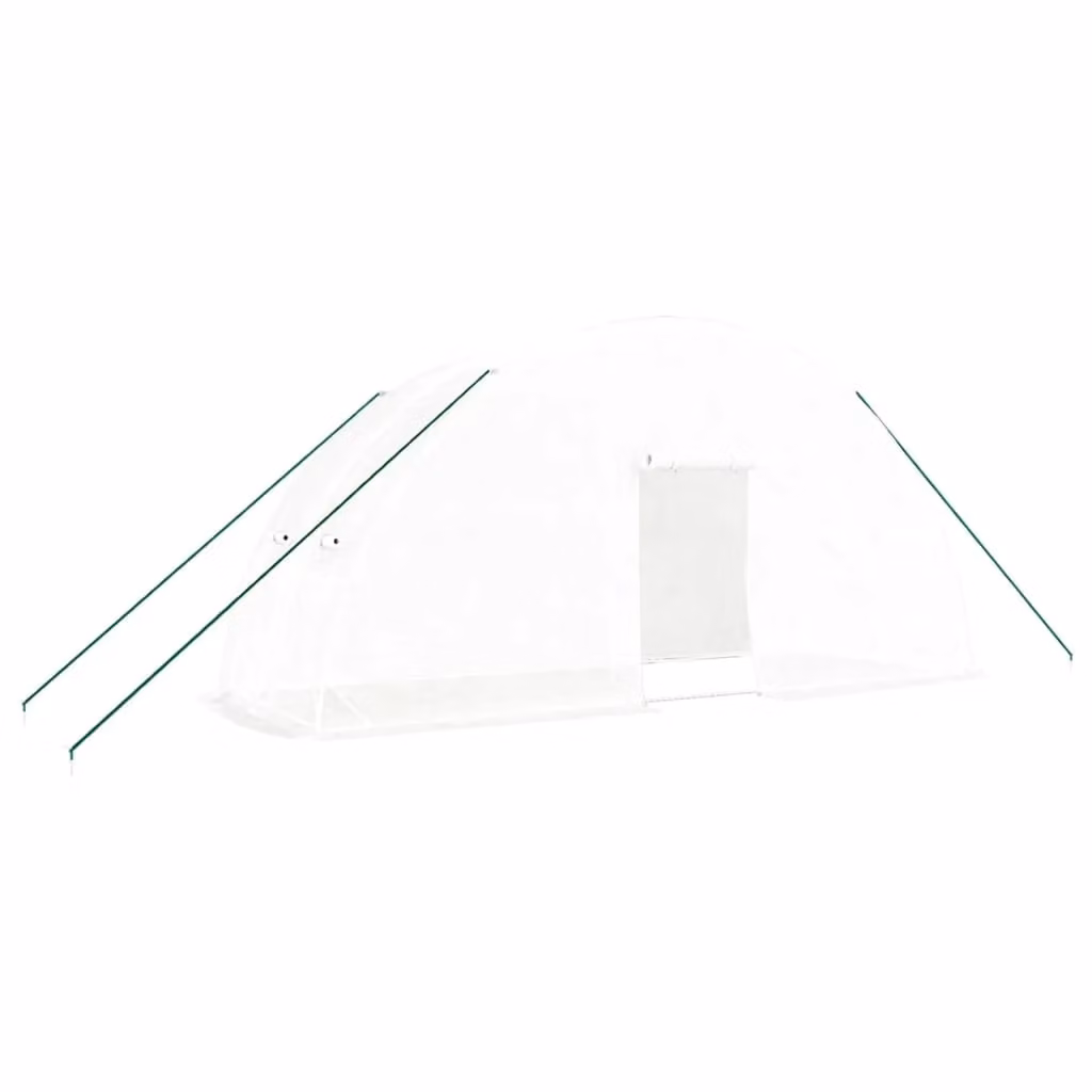 Berkfield Home Freestanding Steel Frame Greenhouse in White, W/D/H: 600 x 200 x 285 cm – 2