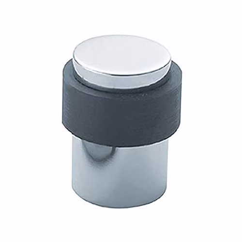 Loops 2 Pack Floor Mounted Pedestal Doorstop with Rubber Buffer in Bright Silver Stainless Steel Look, 40 mm – 2