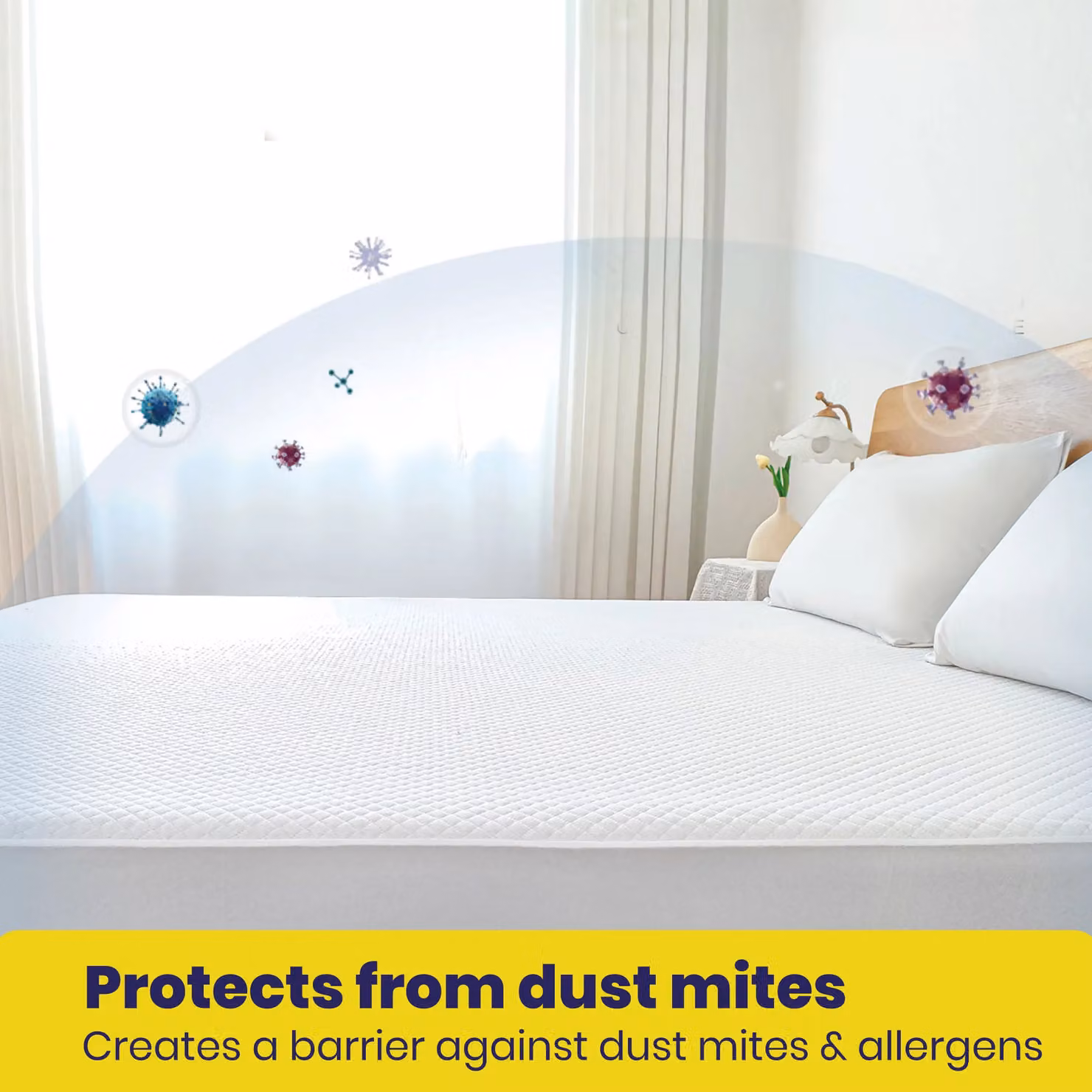 Brightr Waterproof and Breathable Mattress Protector in White, W/D/H: 135 x 190 x 35 cm – 2