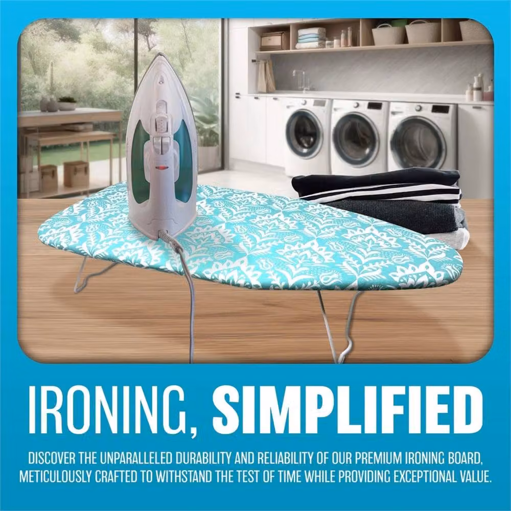 Nordara Foldable Mini Tabletop Ironing Board with Adjustable Height in Turquoise – 2