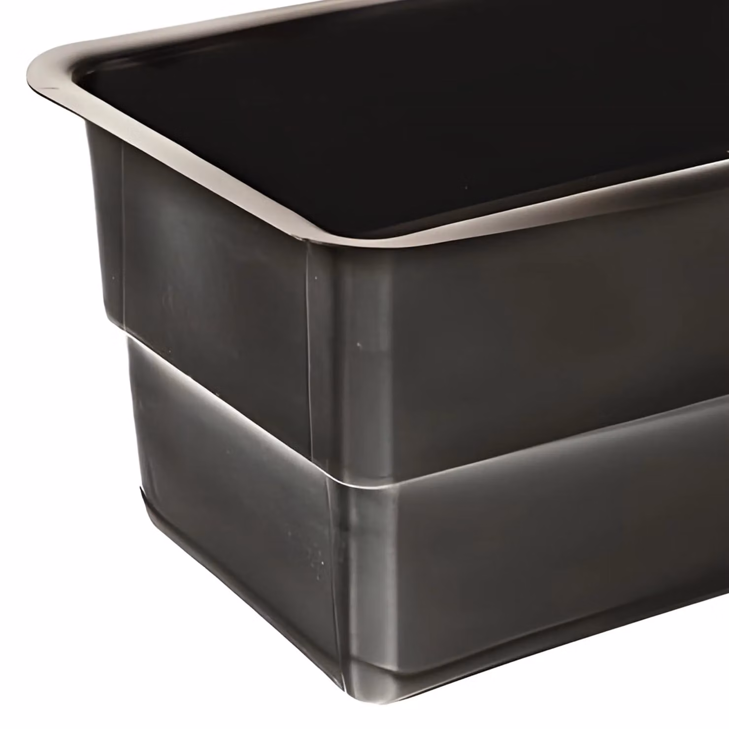 Primrose Black Rectangular Plastic Preformed Basin Reservoir for Water Features, 110 l – 2