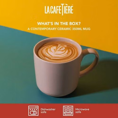 La Cafetiere Ceramic Mug, Brown, 350 ml – 4