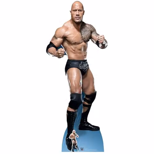 Star Cutouts Ltd Official WWE The Rock Dwayne Johnson Just Bring It Lifesize Cardboard Cutout, Height: 195 cm – 1