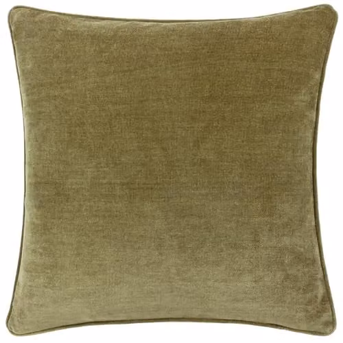 Yard Heavy Chenille Polyester Square Cushion in Green, W/D/H: 50 x 50 x 50 cm – 1