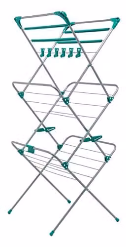 Addis Deluxe 3 Tier Airer in Turquoise with 14 Metres of Drying Space