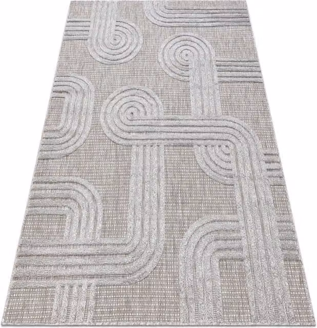 RugsX Santo Grey Modern Rectangular Rug, W: 160 cm, D: 220 cm