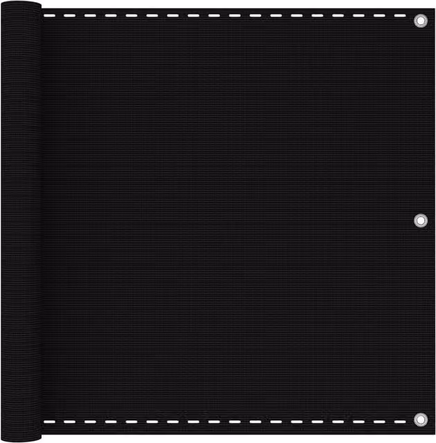 Berkfield Home Black Balcony Screen W: 90 cm, H: 300 cm