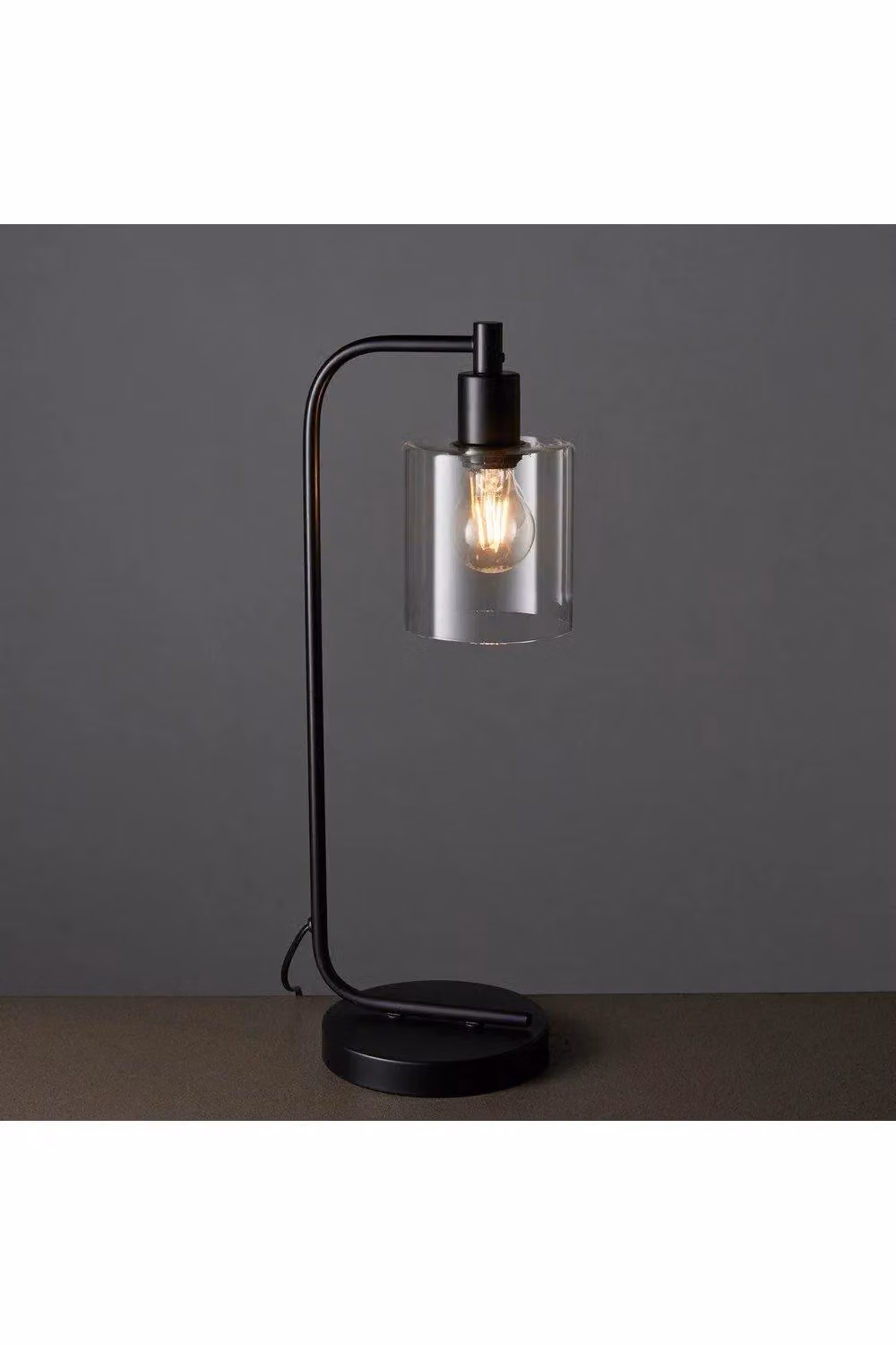Netlighting Toledo Complete Table Lamp in Matt Black with Clear Glass – 3