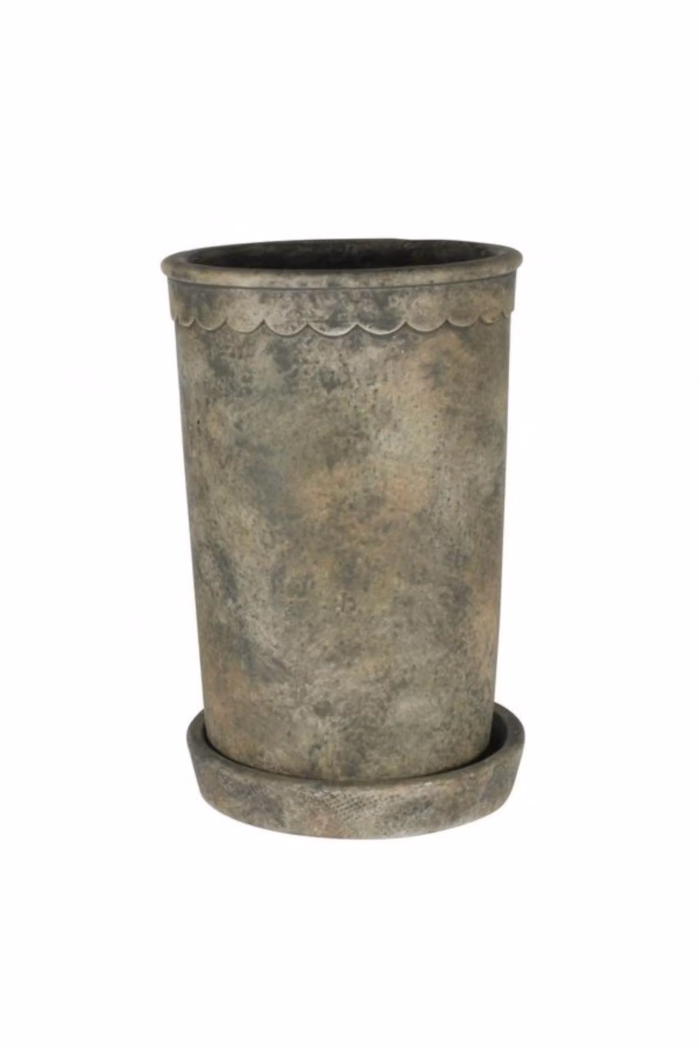 KDMD Large Paysanne Cement Planter Tub, 2 Pack, Grey – 2
