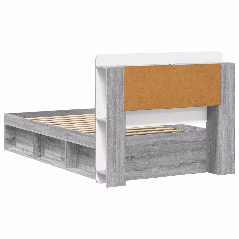 Berkfield Home Modern Bed Frame with Storage Drawers in Grey Sonoma, W/D/H: 80 x 200 cm, Engineered Wood – 2