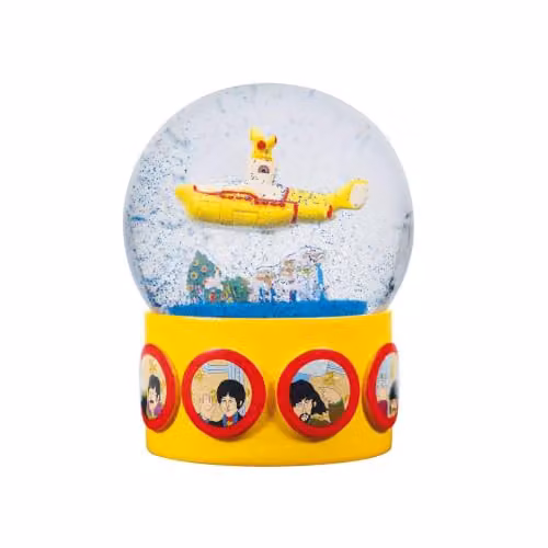 Half Moon Bay The Beatles Yellow Submarine Glass Snow Globe in Yellow