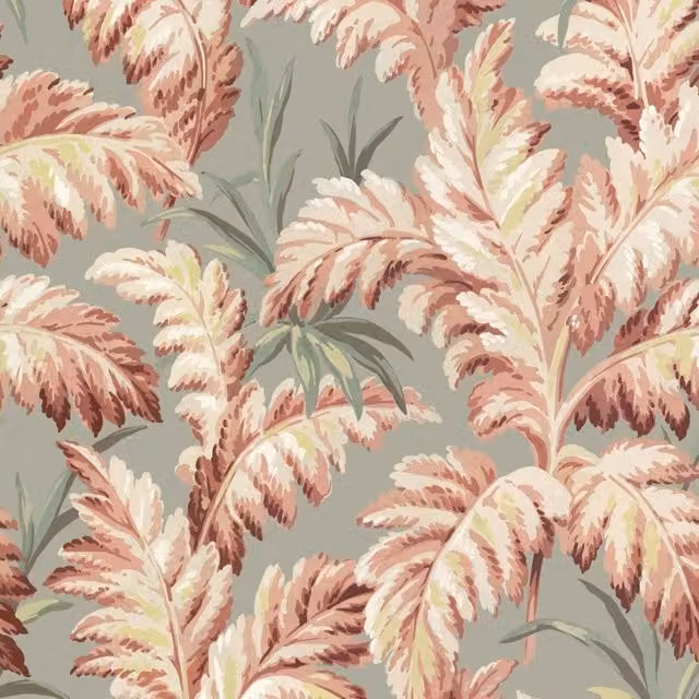 House of Hackney PLUMA Floral Wallpaper in Pink, White, Green and Multicolour