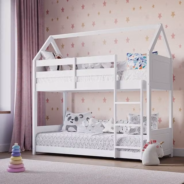 Flair Plation Low Play House Shorty Bunk Bed for Children in White