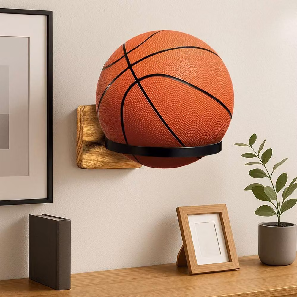 EONLION 4-Piece Wall Mounted Ball Storage Holder in Black – 3
