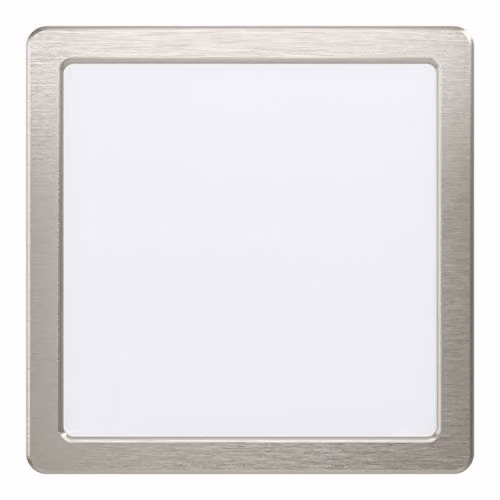Loops Square LED Recessed Wall and Ceiling Flush Downlight in Silver Metal, 16.5W