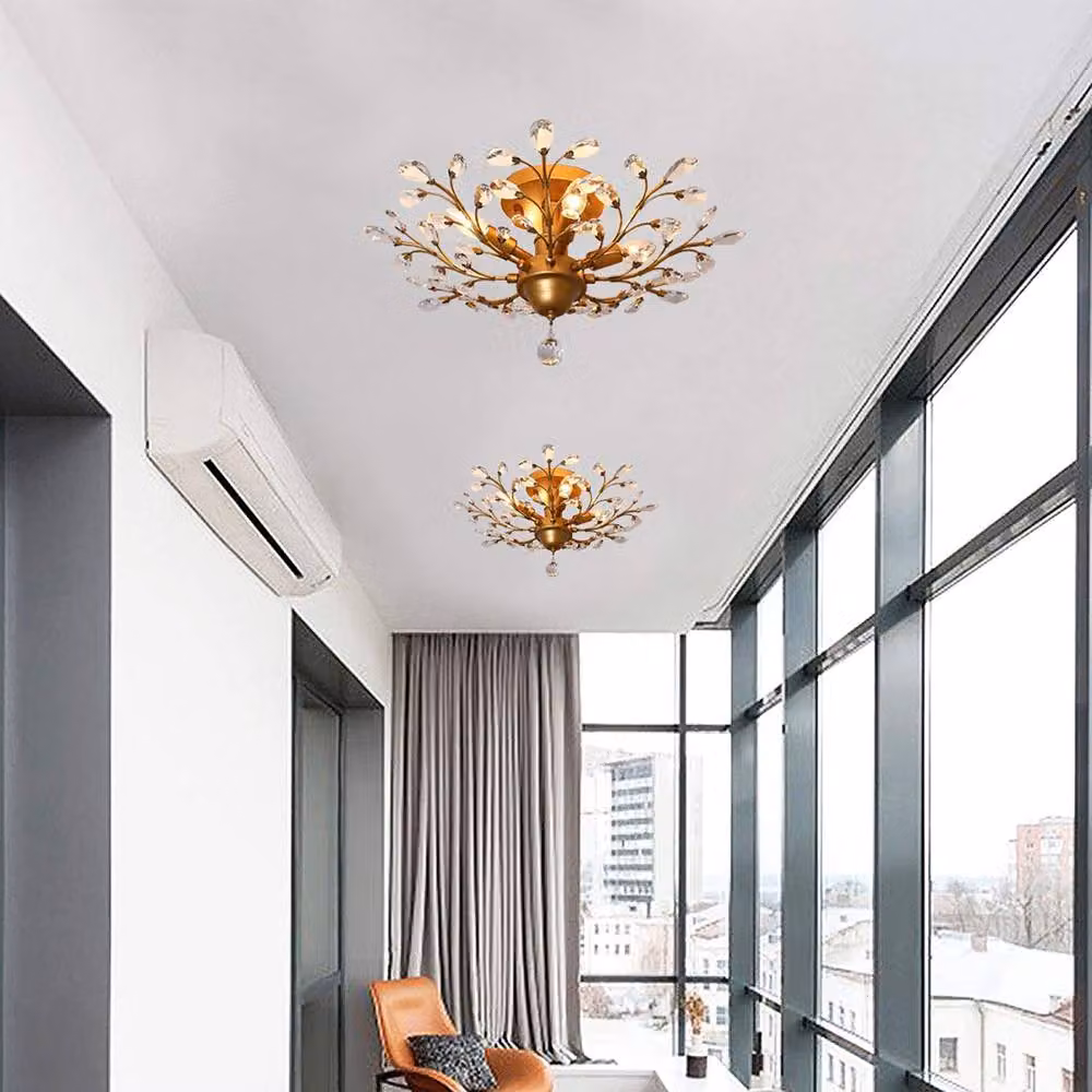 NIVOR 4-Light Vintage Crystal Pendant Light in Metallic Gold – 3