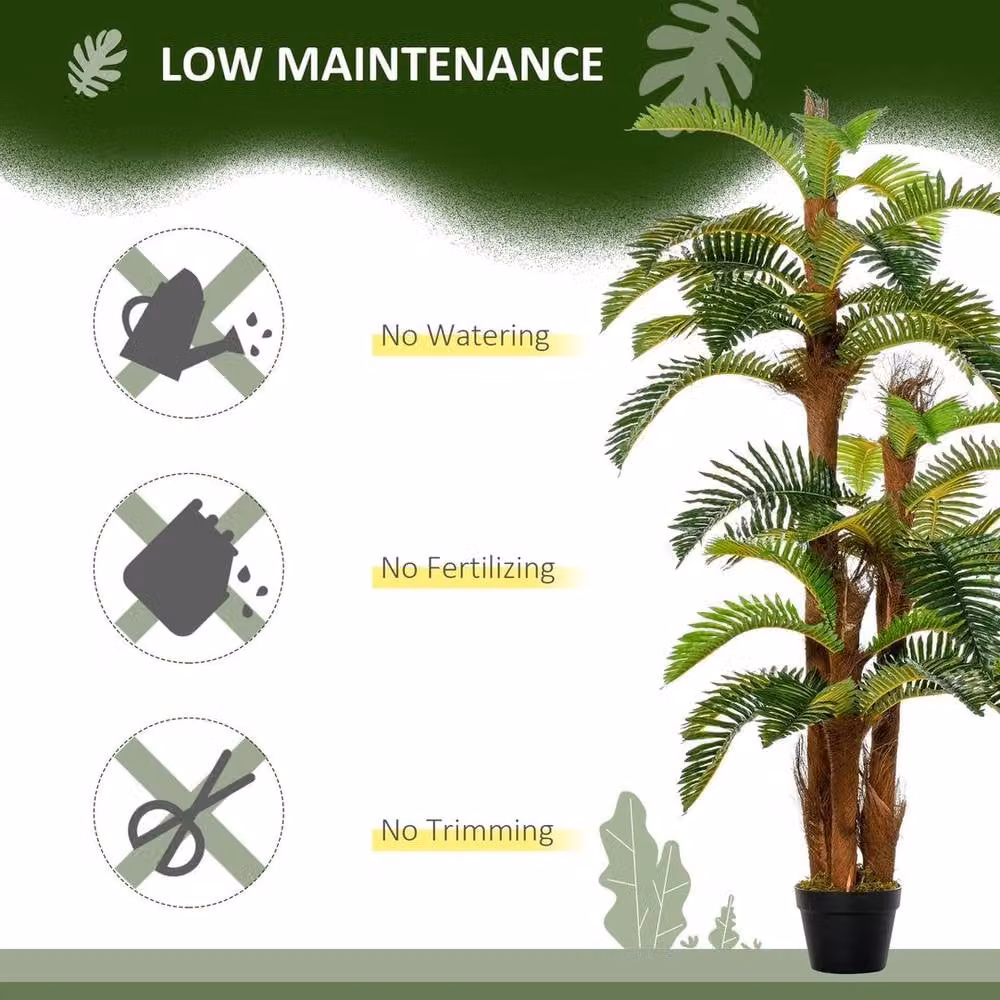 Kelvenix Artificial Fern Tree in Green, Height: 150 cm – 2