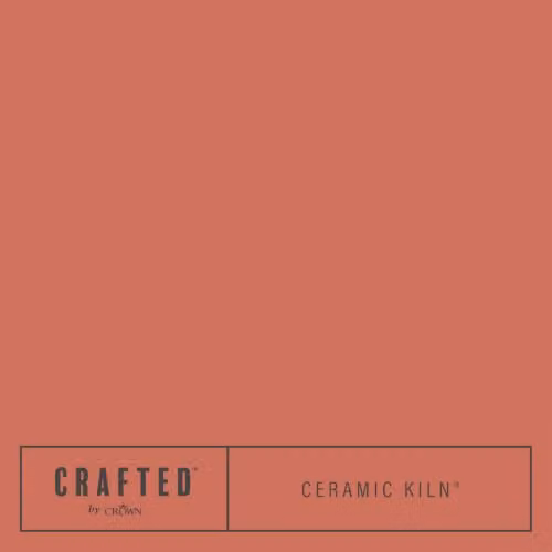 Crown Crafted Ceramic Kiln Matt Emulsion Water Based Paint, Pink and Orange, 2.5L – 2