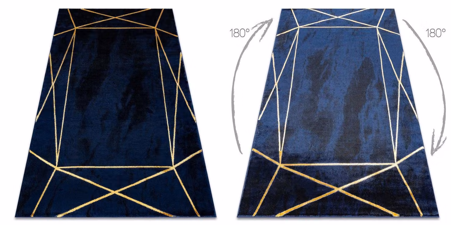 RugsX Emerald Blue Geometric Rectangular Rug, W: 120 cm, D: 170 cm – 2