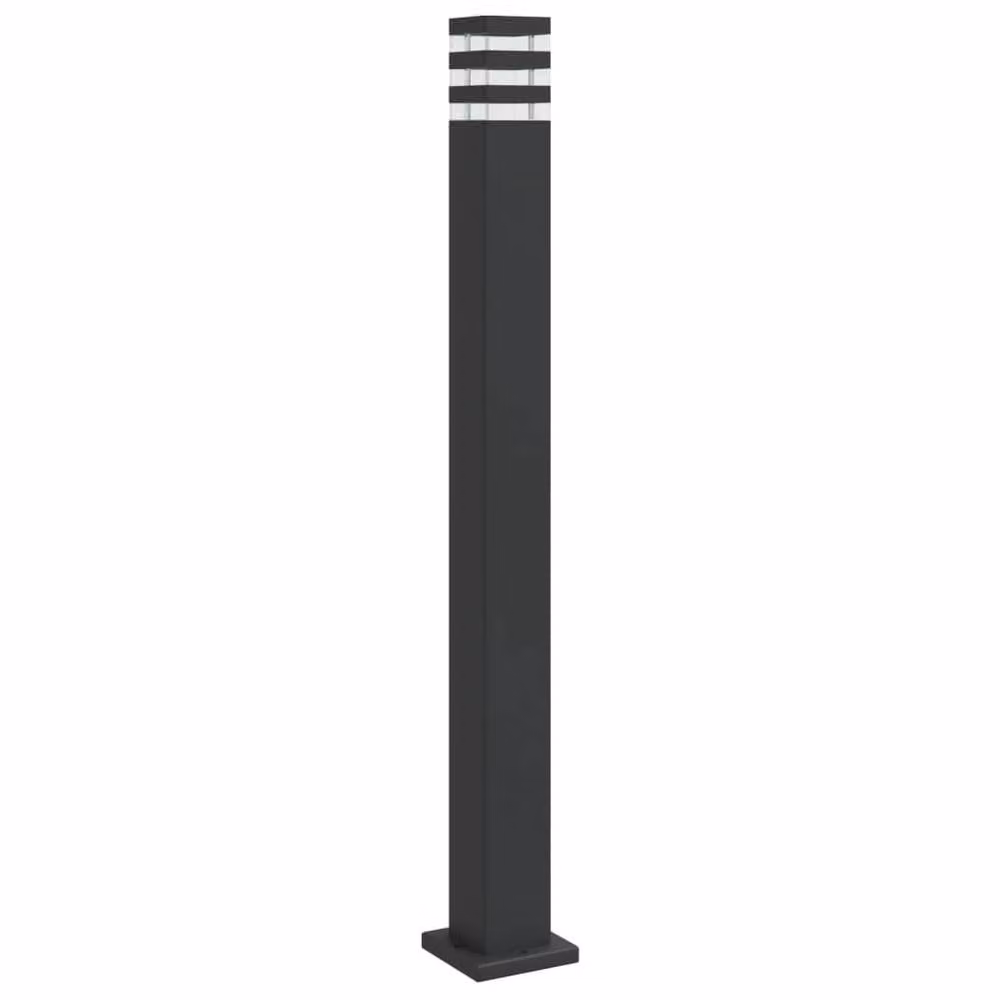 Berkfield Home Black Aluminium Outdoor Floor Lamp, Height: 110 cm – 2
