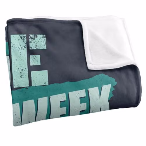 LOGOVISION Shark Week Television Series Multicolour Fleece Throw Blanket W/D/H: 152 x 127 cm – 2