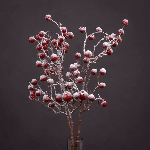 Lemon Pavilion Furniture and Decor Large Festive Berry Artificial Plant, Red, W13 x D13 x H73 cm