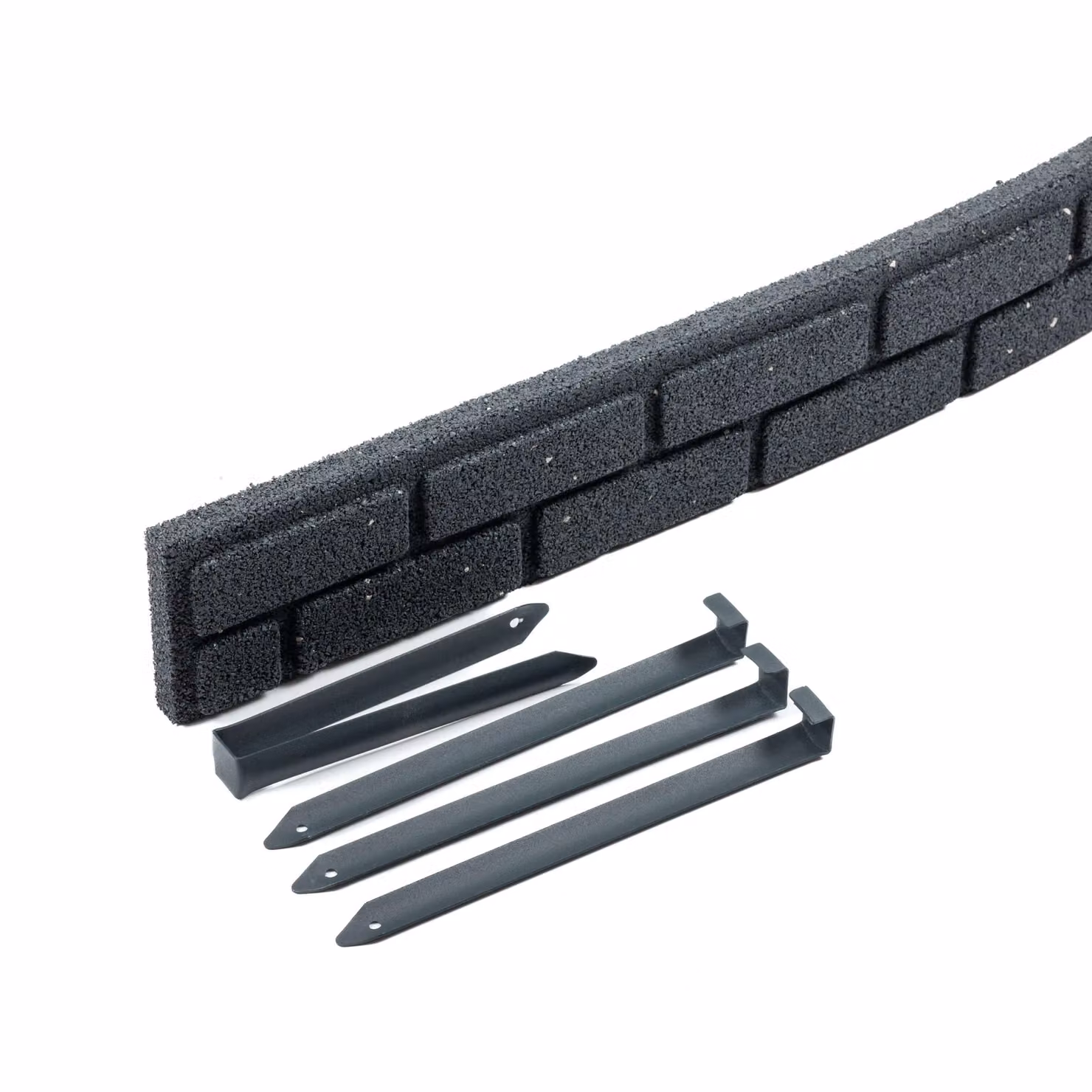 Nicoman Flexible Brick Effect Garden Edging Border, Grey, 2 Pack, 1.2m – 2