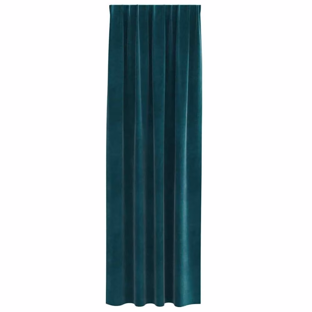 Berkfield Home Elegant Dark Green Velvet Blackout Curtains with Top Tape, 2 Pack – 3