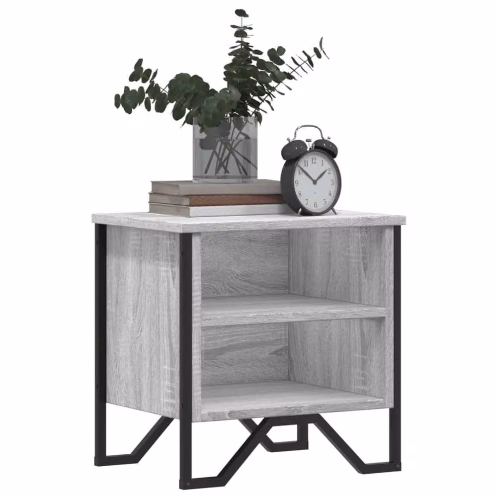 Berkfield Home Grey Sonoma Decorative Bedside Cabinet 2 Piece Set W/D/H: 40 x 30 x 40 cm – 3