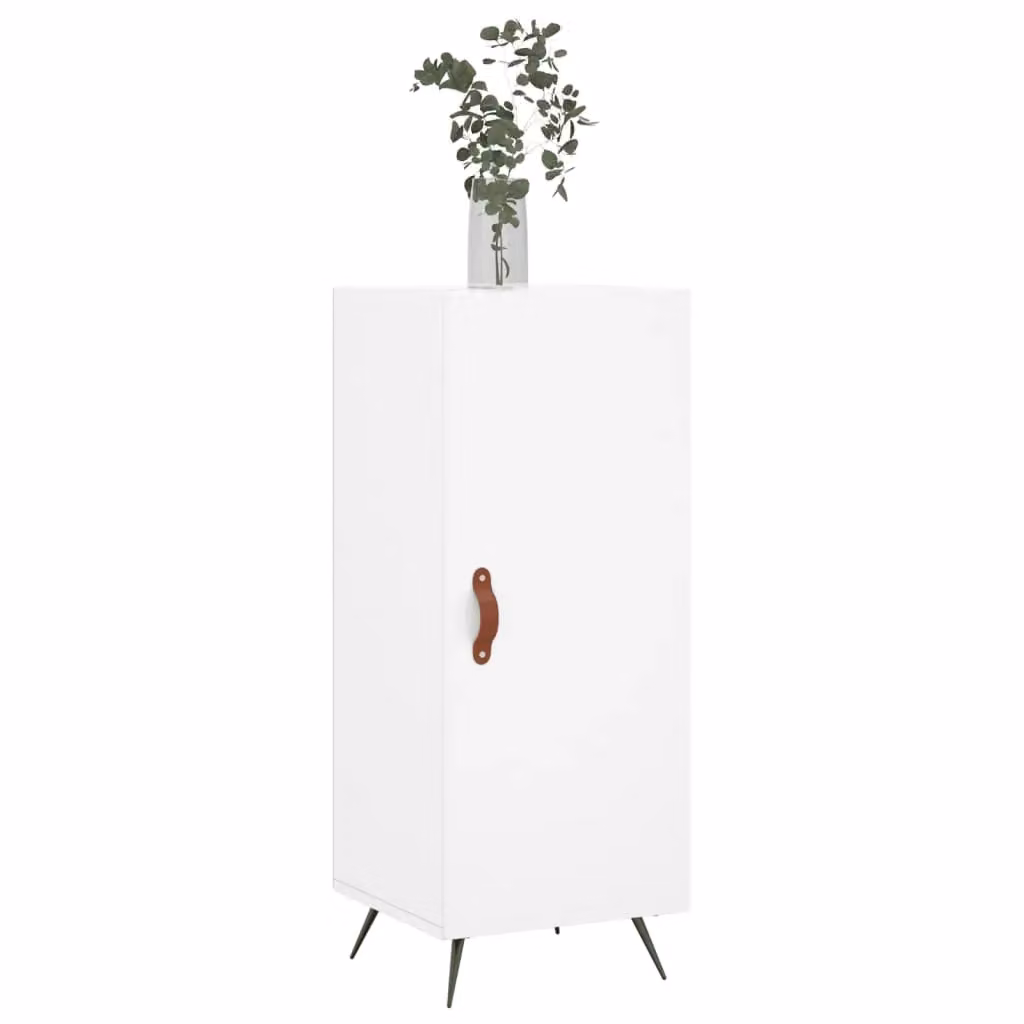 Berkfield Home Modern White Matt Sideboard in Engineered Wood, W/D/H: 34.5 x 34 x 90 cm – 2