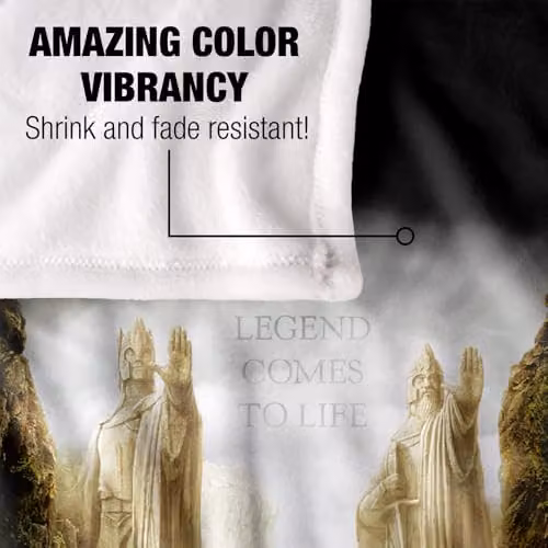 LOGOVISION Lord of the Rings Fellowship Kings of Old Super Soft Fleece Throw Blanket, Multicolour, W: 91.44 cm, L: 147 cm – 3