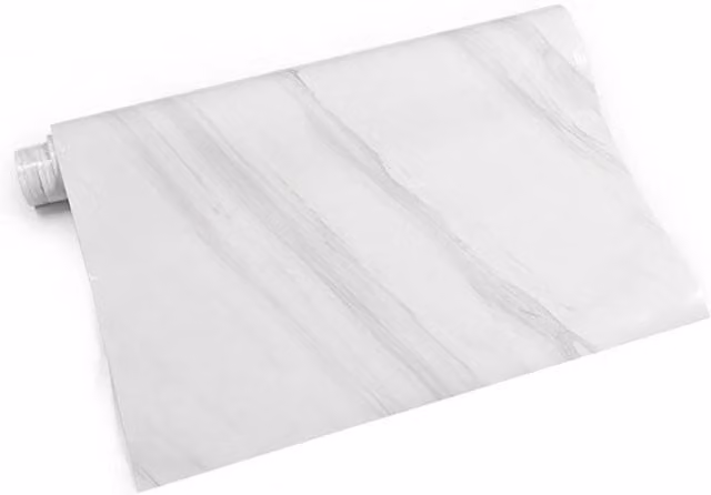 Livingandhome White Marble Self Adhesive Wallpaper Roll