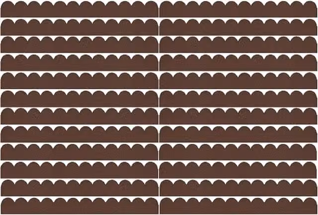 Garden Gear Flexi Curve Scallop Border Edging in Brown Rubber
