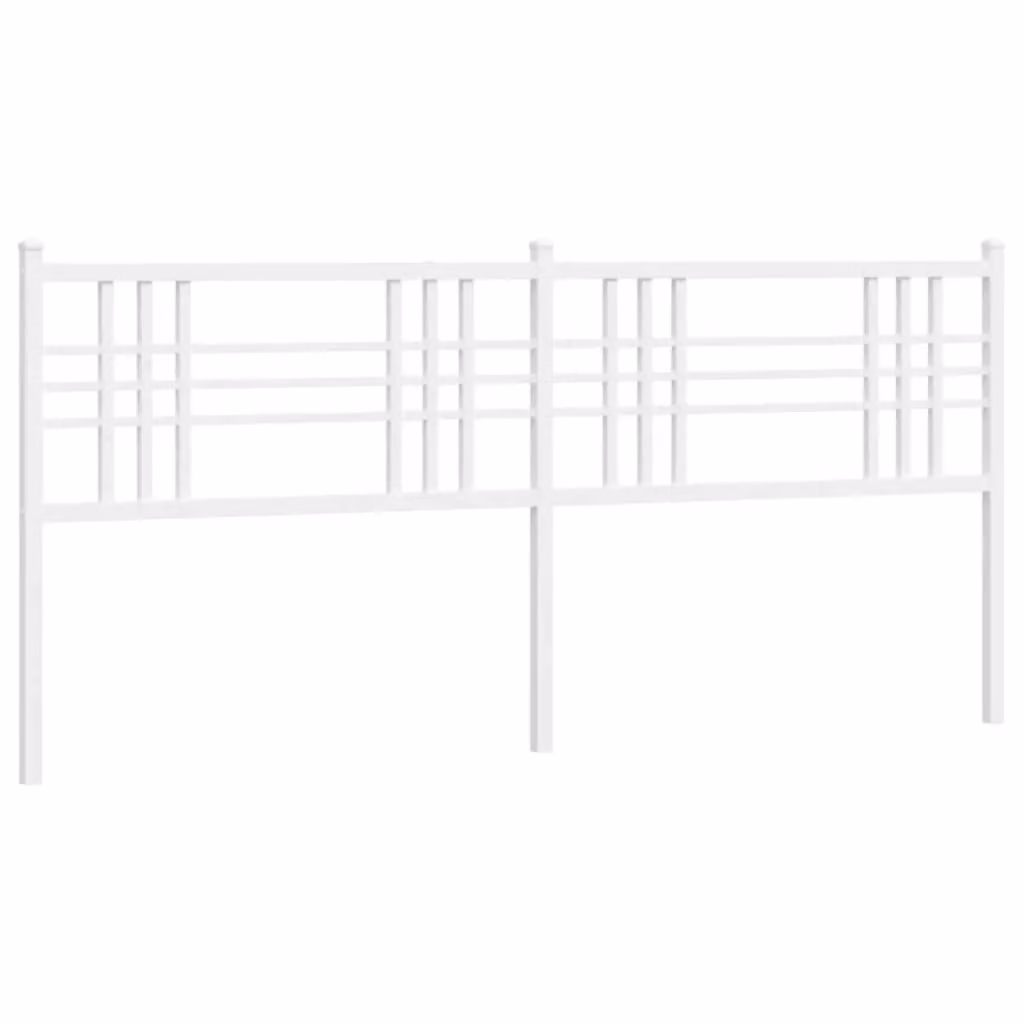 Berkfield Home Classic Metal Headboard in White, Width: 193 cm – 2