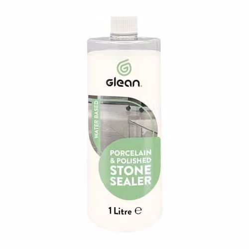 GLEAN Transparent Breathable Porcelain Tile Sealer, 1 l, Mould Resistant Dispersion for Indoor and Outdoor Marble, Granite, Ceramic and Polished Surfaces – 1