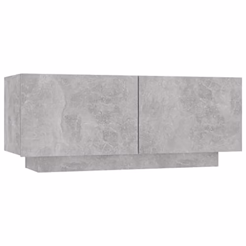 vidaXL Modern TV Cabinet in Concrete Grey, W/D/H: 100 x 35 x 40 cm