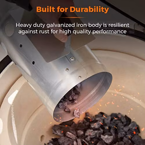 Tower Outdoor Living Charcoal Starter Pan in Silver Stainless Steel, W/D/H: 28.0 x 28.0 x 17.0 cm – 4