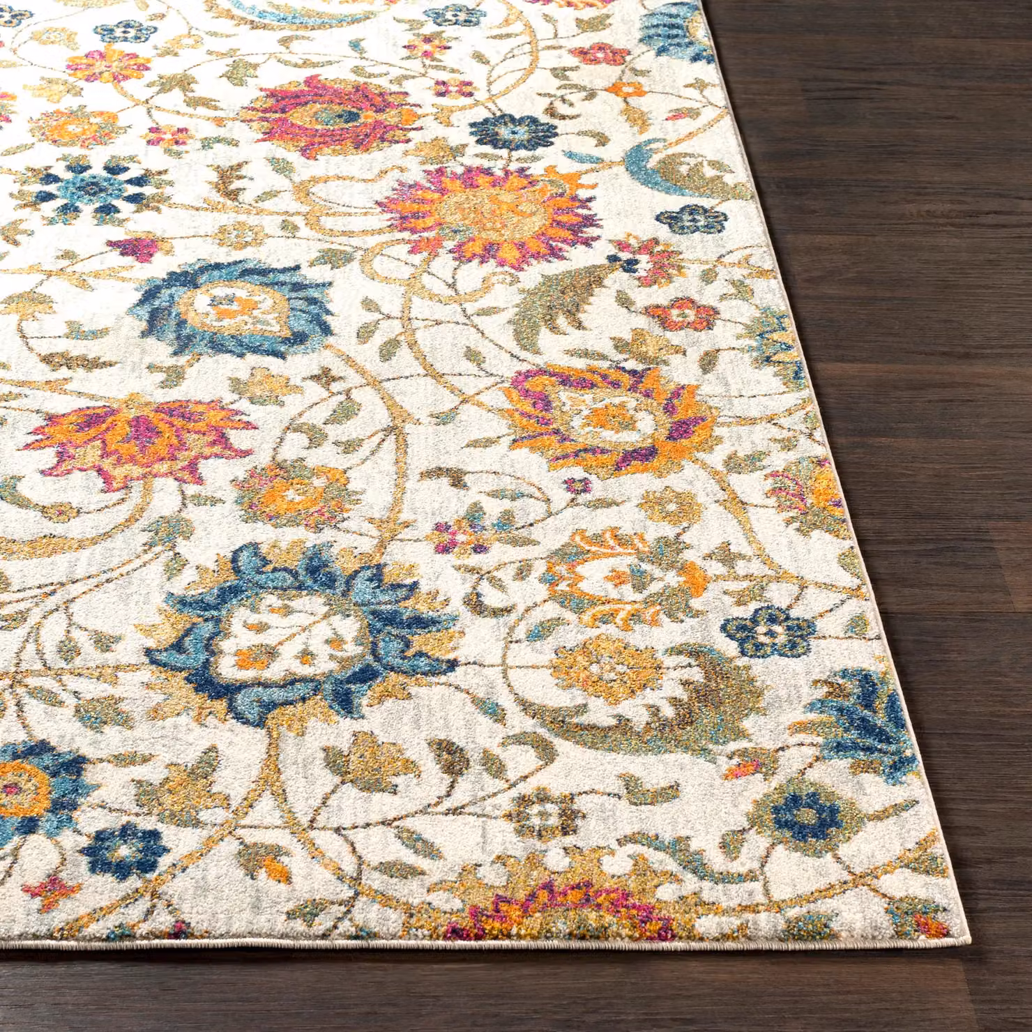Livabliss Harput Vintage Boho Living Room Rug in Beige, Blue, Orange and Yellow, W/D/H: 120 x 170 cm – 4