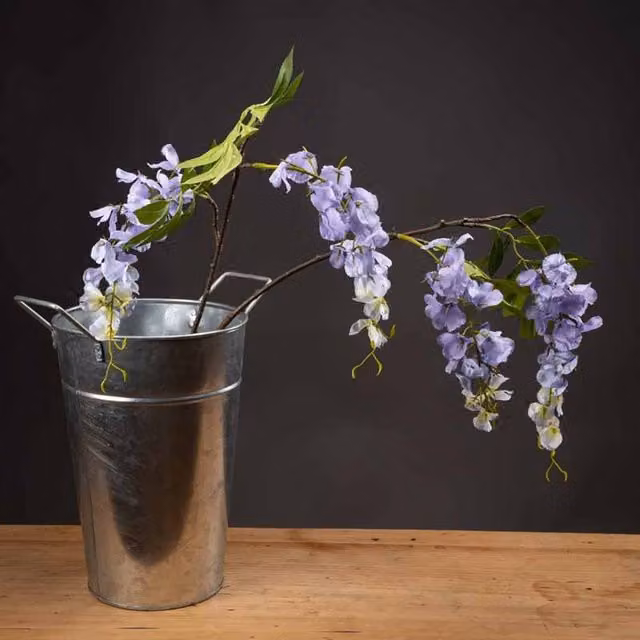 Lemon Pavilion Furniture and Decor Purple Wisteria Artificial Floral Arrangement, W42 x D42 x H82 cm – 1