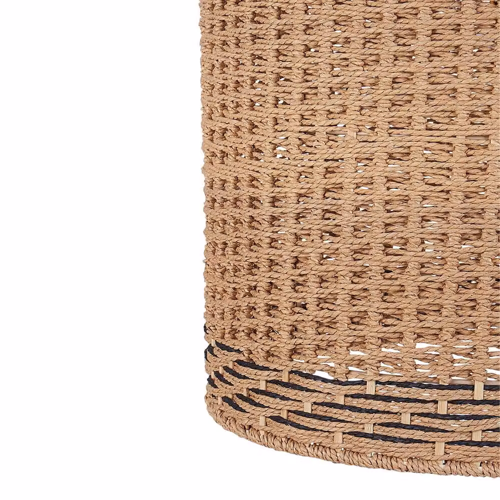 Wyld and Coco Pendant Lamp with Natural Paper Rope Shade in Beige – 3