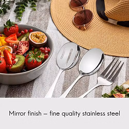 Viners Select 3 Piece Polished Silver Stainless Steel Serving Utensils Set – 4