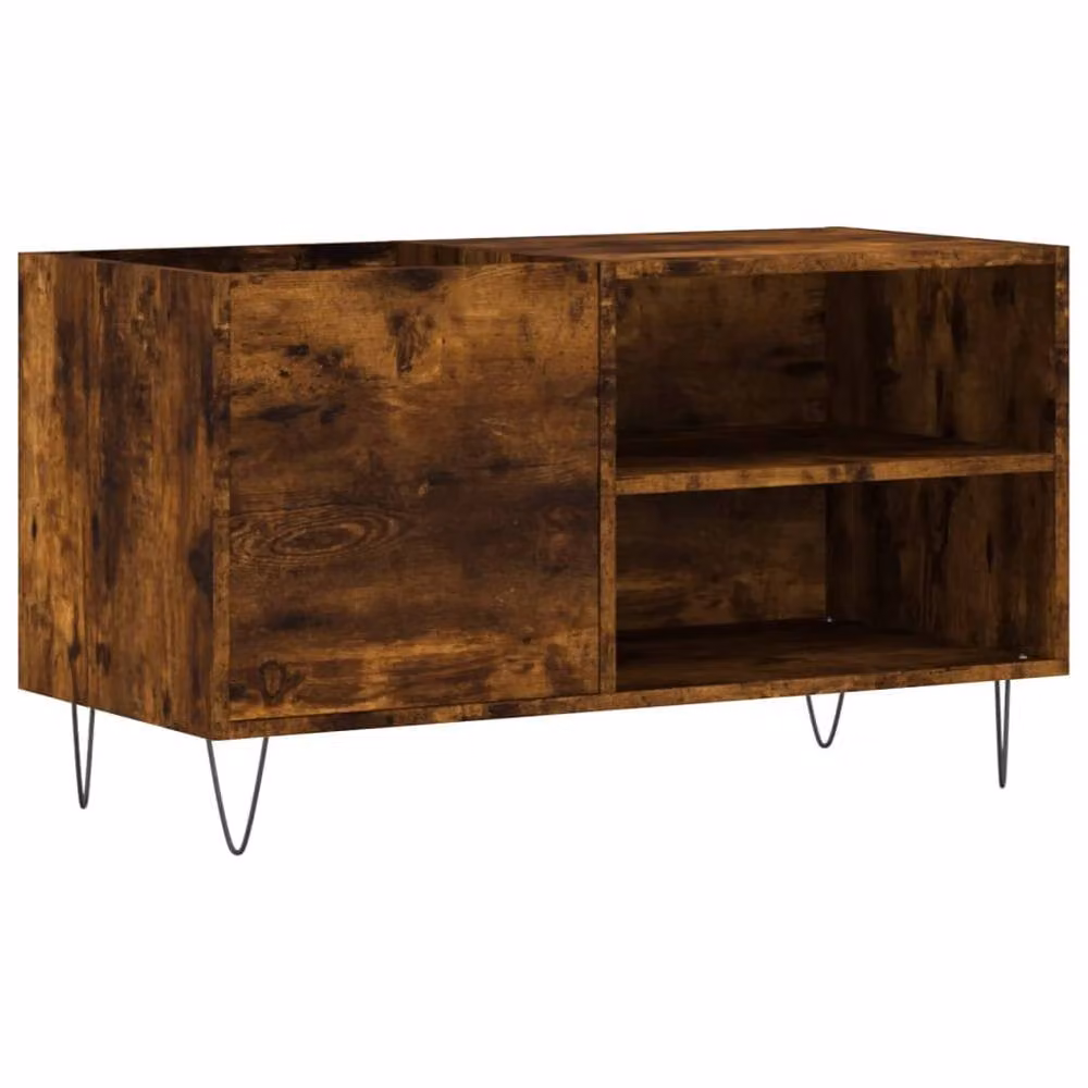 Berkfield Home Record Cabinet in Smoked Oak Brown, W/D/H: 85 x 38 x 48 cm – 3
