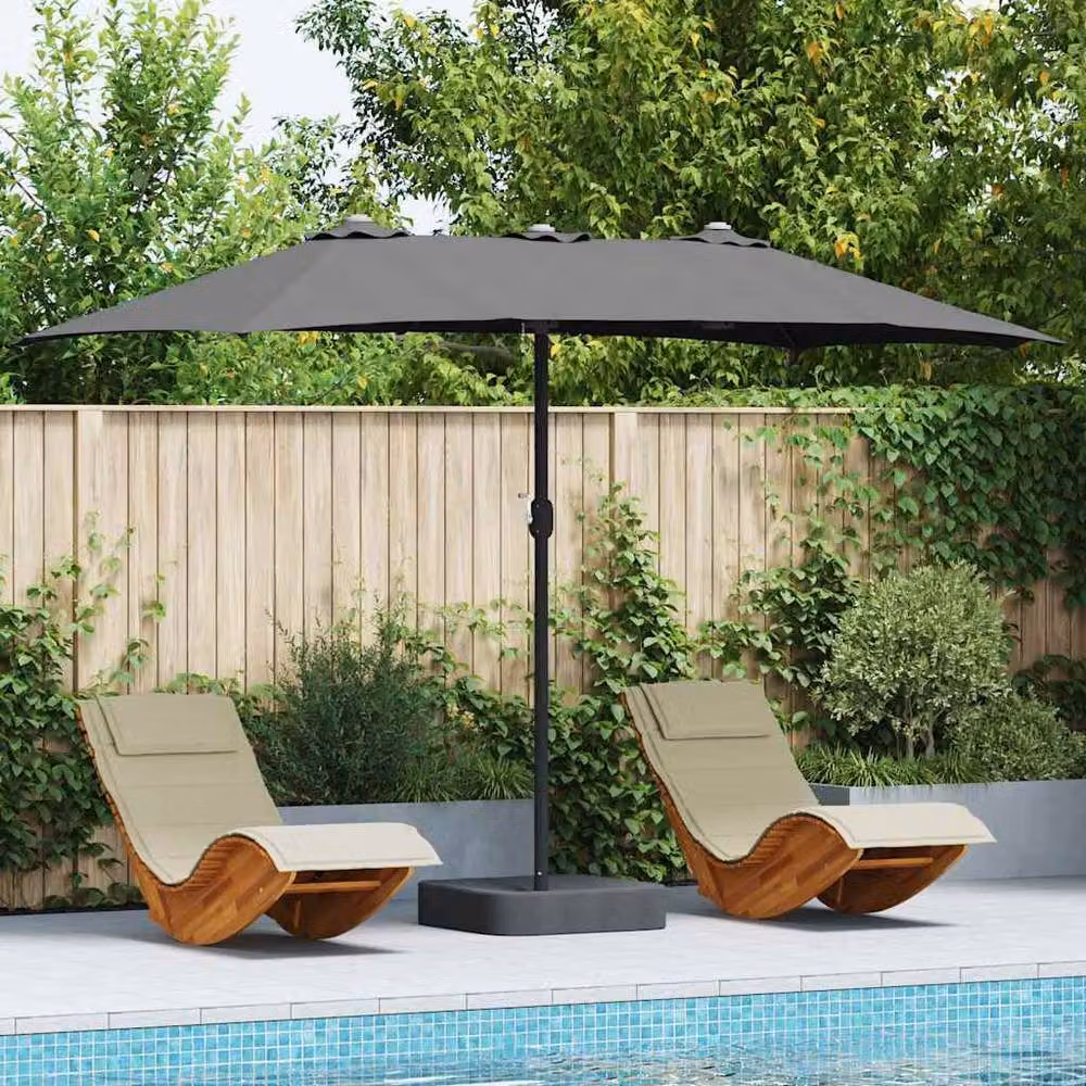 Berkfield Home Anthracite Cantilever Folding Garden Parasol W/D/H: 385 x 209 x 244 cm – 2