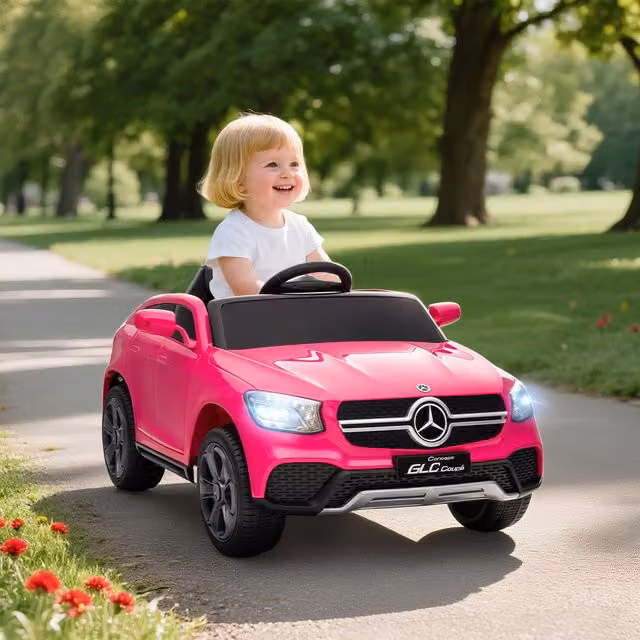 AIYAPLAY Mercedes-Benz GLC Licensed Kids Electric Ride-On Car with Remote Control, Pink