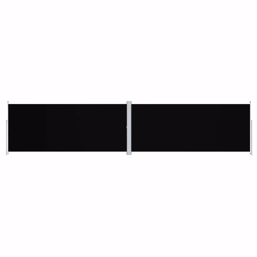 Berkfield Home Retractable Single Roller Side Awning in Black, Polyester, W/H: 1000 x 220 cm – 2