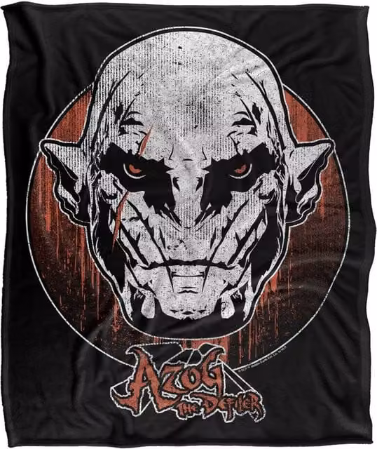 Warner Bros. The Hobbit Azog The Defiler Extra Large Silky Touch Super Soft Fluffy Polyester Throw Blanket in Multicolour