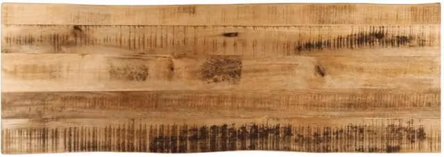Berkfield Home Table Top Live Edge Solid Wood Rough Mango in Brown W/D/H: 120 x 40 x 3.8 cm – 1