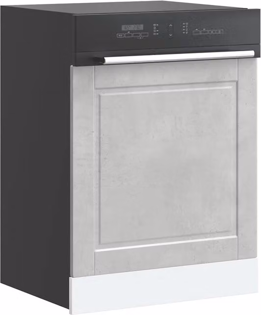 Berkfield Home Dishwasher Panel Porto Concrete Grey Engineered Wood W/H/D: 60 x 67 x 1.5 cm