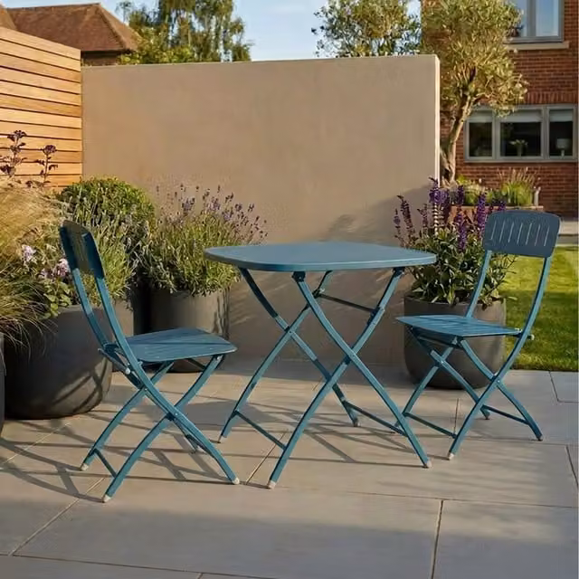 Royalcraft Venice 2 Seater Folding Bistro Set in Blue